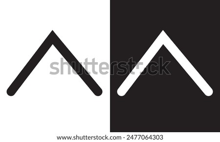 Navigate Up Arrow icon.  Vector illustration. EPS 10