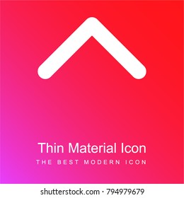 Navigate up arrow red and pink gradient material white icon minimal design
