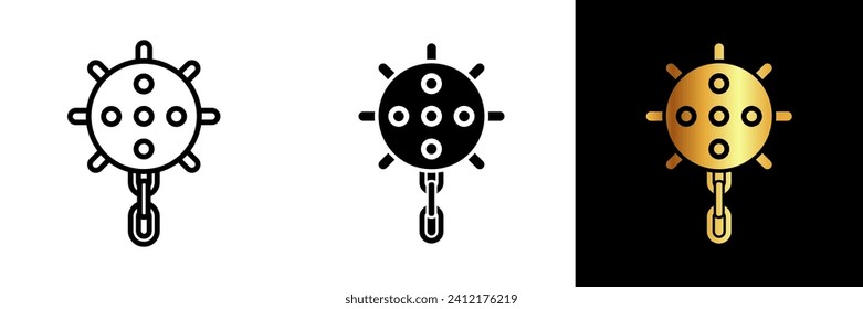 Navigieren Sie mit Vorsicht und erkunden Sie die Gefahren der Marinekrieg mit dieser Seeminen-Ikone, die die Gefahr, die Verteidigung und die Herausforderungen der maritimen Sicherheit symbolisiert.