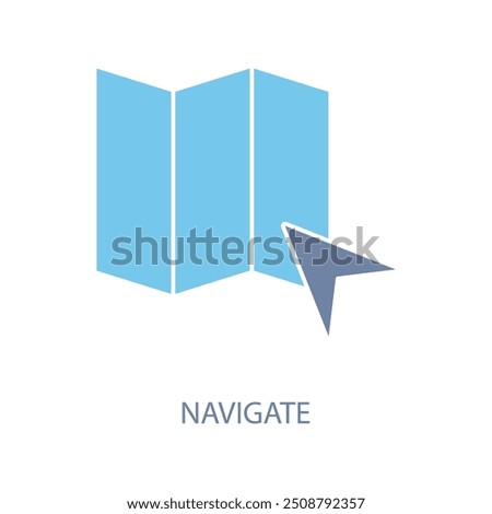 navigate concept line icon. Simple element illustration. navigate concept outline symbol design.
