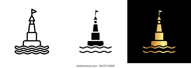 Navigate with confidence using this buoy icon, a visual representation of safety, guidance, and maritime navigation.