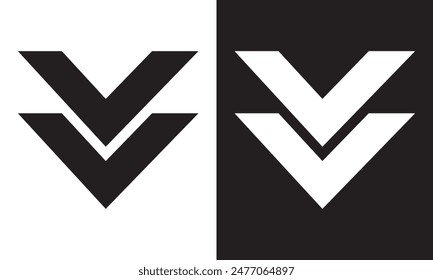 Navigate Down Arrow icon.  Vector illustration. EPS 10