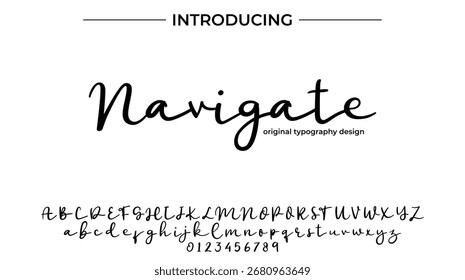 Navigate - Elegant Script Font for Smooth Handwritten Design and Creative Typography