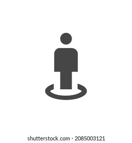 Navegar por el icono Gráfico de vectores en blanco y negro