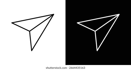 Ícone de navegação em formas de linha, ilustração de vetor de design de linha fina