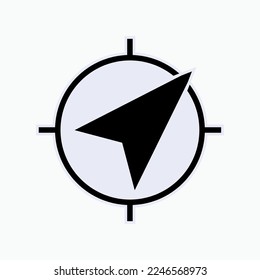 Navigate Icon. Pointer, Travel. Direction Symbol.