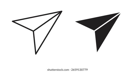 Navigieren Symbol, Vektorgrafik bearbeitbar. schwarzer Vektorsatz