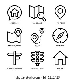 navigate icon vector logo template 