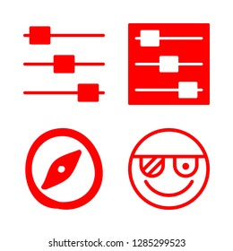 navigate icons set with pirate, controls and compass vector set
