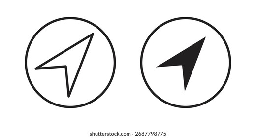 Navigieren Symbole einfache Vektorgrafik. Logo-Symbol-Set