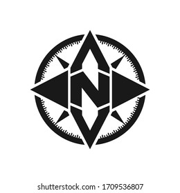 Navigate logo concept. Compass vector logo.