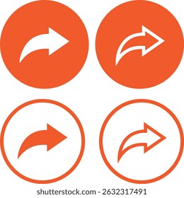 Navigate seamlessly with this versatile vector illustration featuring an orange circle arrows concept.