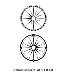 Navigating life's journey with vintage compass designs showcasing intricate artistry