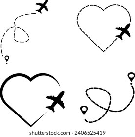 Navigating the Skies: Visualizing Airplane Flight Routes with Dynamic Dash Line Traces