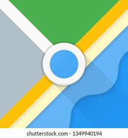 Navigatio Map Application  Adaptive icon Material Design illustration