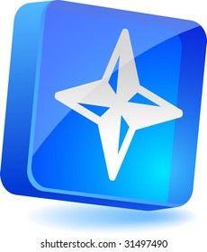 Navigation 3d icon. Vector illustration.