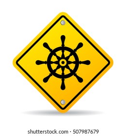 Navigation abstract sign on white background