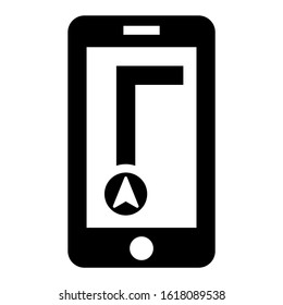 navigation app icon isolated sign symbol vector illustration - high quality black style vector icons
