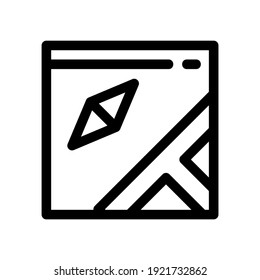 navigation app icon or logo isolated sign symbol vector illustration - high quality black style vector icons

