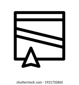 icono de aplicación de navegación o logotipo símbolo de signo aislado ilustración vectorial - iconos vectoriales de estilo negro de alta calidad
