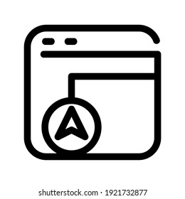 icono de aplicación de navegación o logotipo símbolo de signo aislado ilustración vectorial - iconos vectoriales de estilo negro de alta calidad
