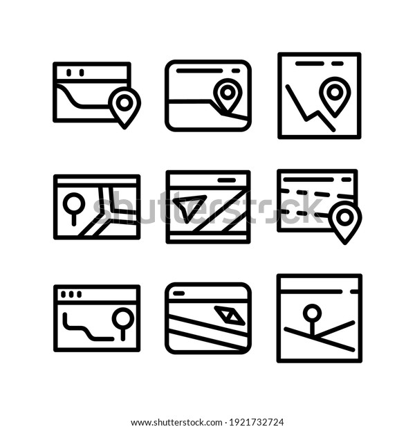 navigation app icon or logo isolated sign symbol\
vector illustration - Collection of high quality black style vector\
icons\
