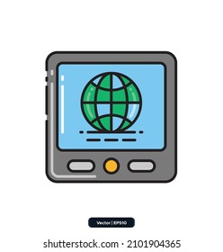navigation app icon. map and navigation icons. Icons included Maps, location and navigation icons. Collection of high quality vector icons. 