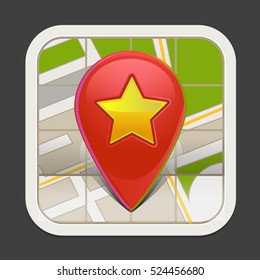 Navigation App icon - vector