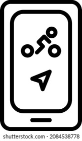 Navigation App for Race Concept Vector Icon Design,Cycling Sport Symbol, Bicycling Sign, Biking Equipment Stock Illustration