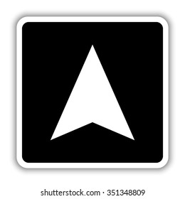 navigation arrow - black vector icon