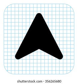 navigation arrow - black  vector icon