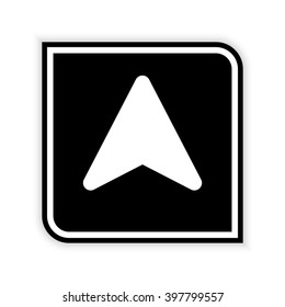 navigation arrow -  black vector icon