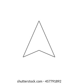 navigation arrow  - black vector icon