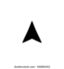 navigation arrow  - black vector icon