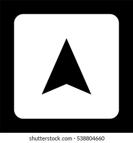 navigation arrow  - black vector icon