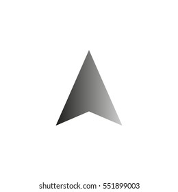 navigation arrow - black  vector icon