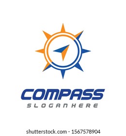 Navigation, Arrow, Compass Logo Vector