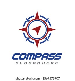 Navigation, Arrow, Compass Logo Vector