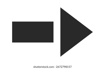 Design de forma geométrica de seta de navegação