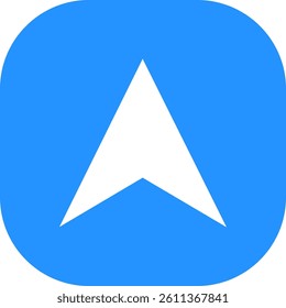 Navigation Arrow Icon – Blue Location Pointer Symbol for Map and GPS Apps