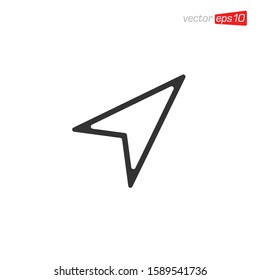 Navigation Arrow Icon Design Vector