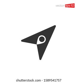 Navigation Arrow Icon Design Vector