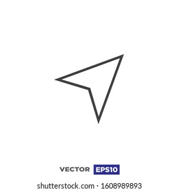 Navigation Arrow Icon Flat Design Illustration