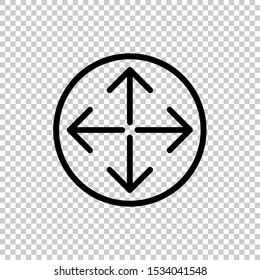 navigation arrow  icon isolated on transparent background