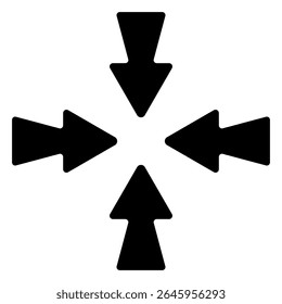 Navigation arrow icon. Outline arrows pointing in four directions. Represents control, positioning, orientation, or spatial interface navigation.
