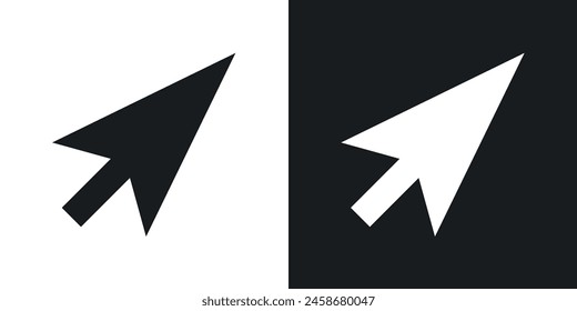 Navigation Arrow Icon Set. Interactive digital cursor vector symbol. Web pointer sign.