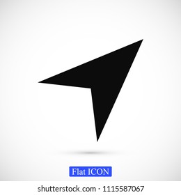 navigation Arrow icon, stock vector illustration flat design style