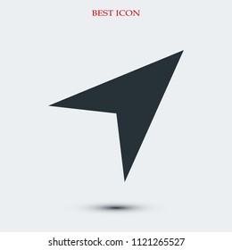 navigation Arrow icon, stock vector illustration flat design style