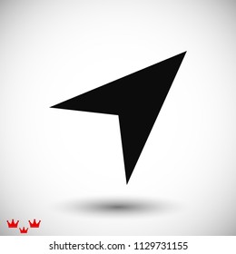 navigation Arrow icon, stock vector illustration flat design style