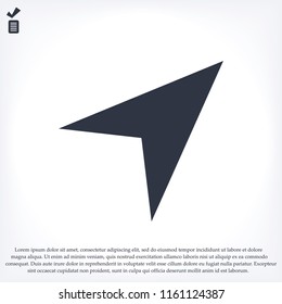 navigation Arrow icon, stock vector illustration flat design style